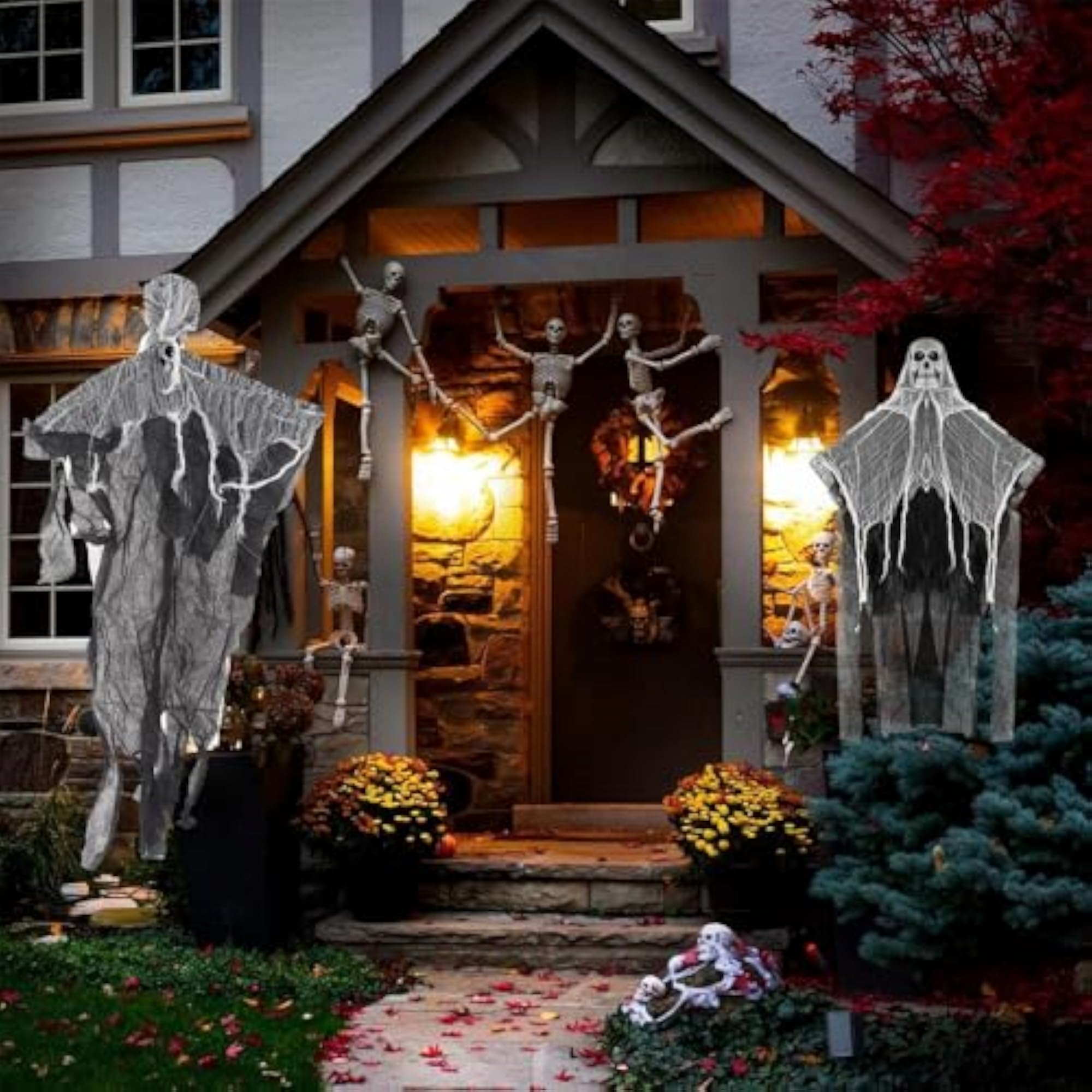 Halloween Hanging Skeleton Ghost Decoration